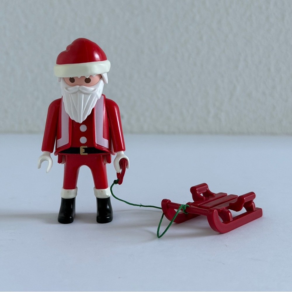 Vintage Playmobil Santa‎ Claus Figure with Sled Christmas Toy